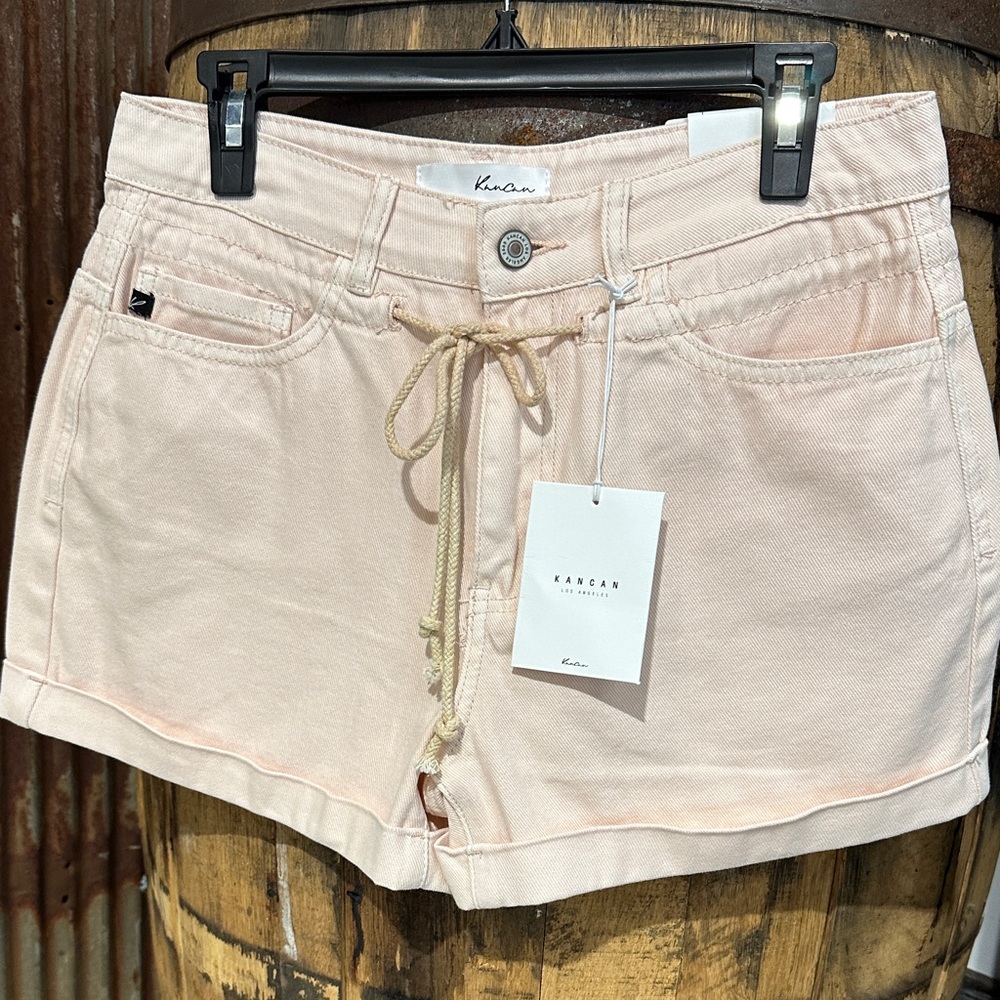 KanCan High Waist Light Pink Shorts